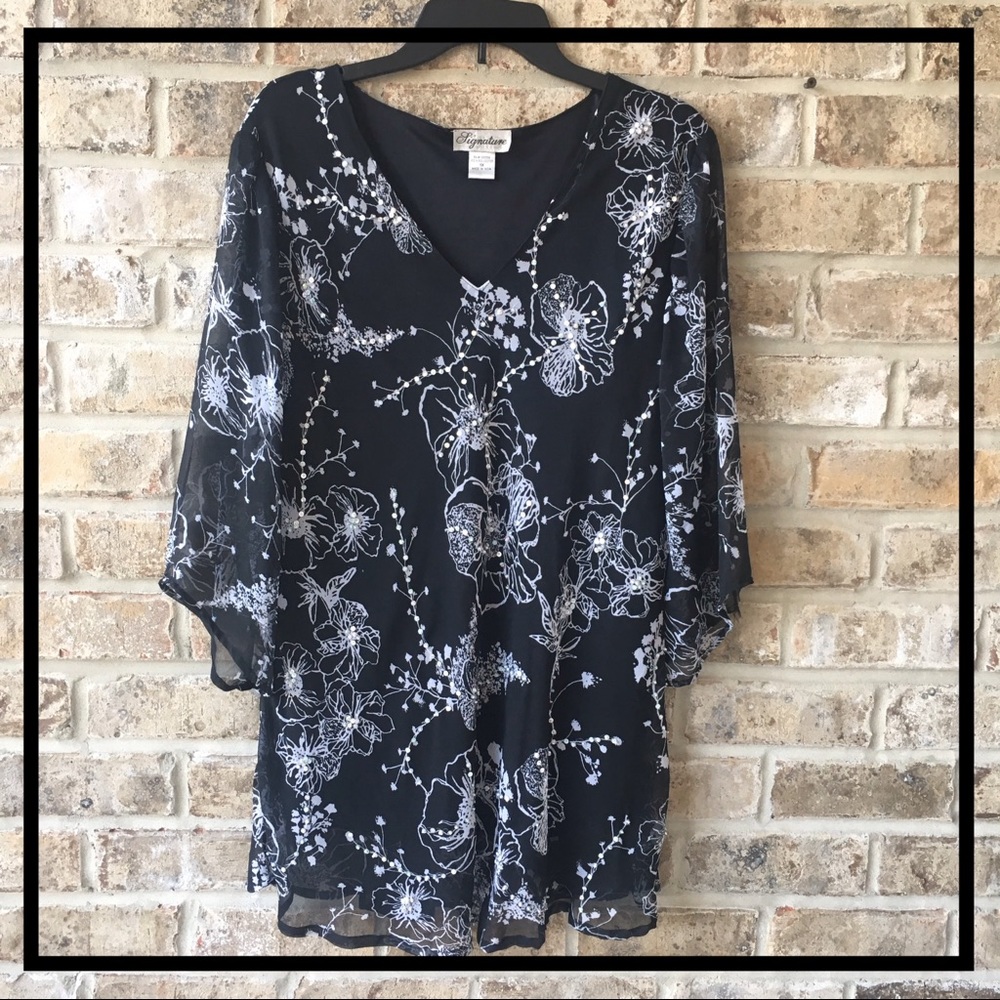 🆕 BLACK & WHITE LAYERED TUNIC By JMB SIGNATURE